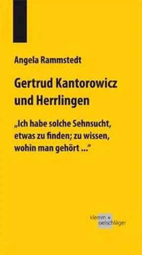 Rammstedt |  Gertrud Kantorowicz und Herrlingen | Buch |  Sack Fachmedien