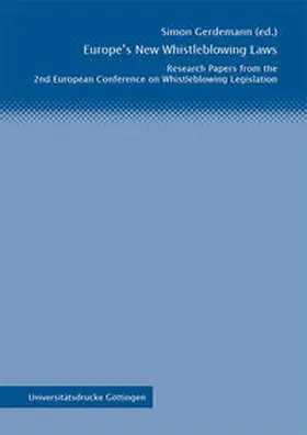 Gerdemann |  Europe’s New Whistleblowing Laws | Buch |  Sack Fachmedien