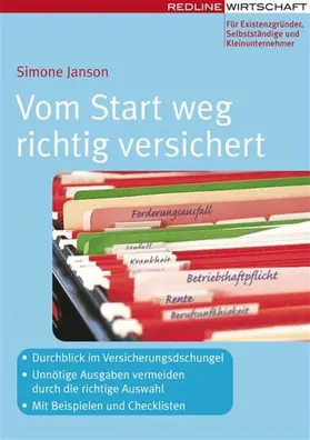 Janson |  Vom Start weg richtig versichert | eBook | Sack Fachmedien