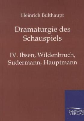 Bulthaupt |  Dramaturgie des Schauspiels | Buch |  Sack Fachmedien