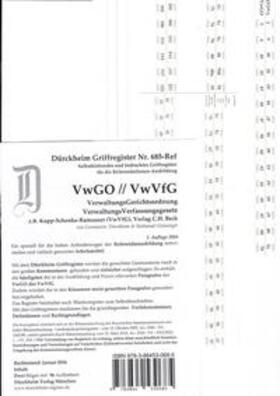 Grassinger / Dürckheim |  VwGO-VwVfG, Kopp-Schenke Ramsauer Assessor/in Griffregister Nr. 685-Ref / z.B. für den Sartorius oder den Kommentar 2016/2017 | Buch |  Sack Fachmedien