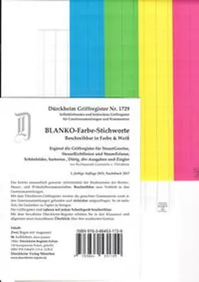Dürckheim |  DürckheimRegister® BLANKO: FARBE-GROSS Beschreibbar | Buch |  Sack Fachmedien
