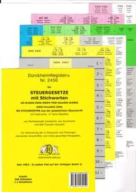 Glaubitz / Dürckheim | DürckheimRegister® 2450 STEUERGESETZE mit Stichworten (2024) | Buch | 978-3-86453-245-0 | sack.de