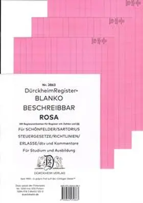 Dürckheim |  DürckheimRegister® BLANKO-ROSA beschreibbar für deine Gesetze | Buch |  Sack Fachmedien