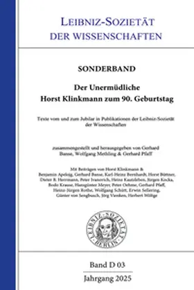 Banse |  Der Unermüdliche. Horst Klinkmann zum 90. Geburtstag | Buch |  Sack Fachmedien