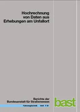 Hautzinger / Pfeiffer / Schmidt |  Hochrechnung von Daten aus Erhebungen am Unfallort | Buch |  Sack Fachmedien