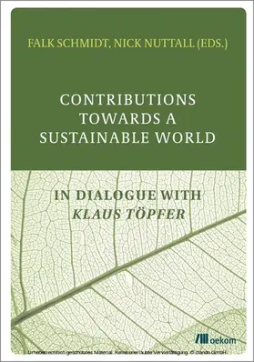 Schmidt / Nuttall |  Contributions Towards a Sustainable World | eBook | Sack Fachmedien