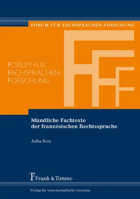 Neu |  Mündliche Fachtexte der französischen Rechtssprache | eBook | Sack Fachmedien
