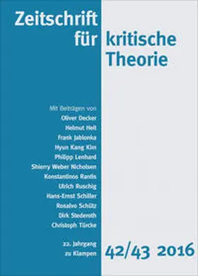 Kramer / Schweppenhäuser / Decker |  Zeitschrift für kritische Theorie / Zeitschrift für kritische Theorie, Heft 42/43 | Buch |  Sack Fachmedien