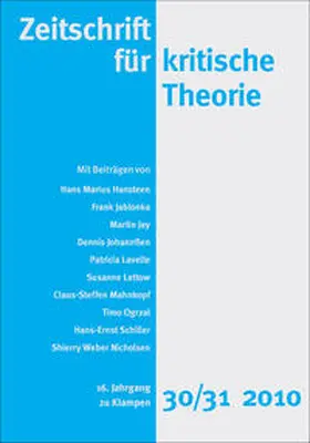 Bock / Kramer / Schweppenhäuser |  Zeitschrift für kritische Theorie / Zeitschrift für kritische Theorie, Heft 30/31 | eBook | Sack Fachmedien