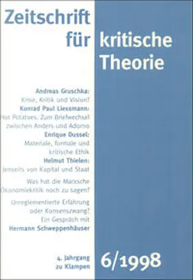 Schweppenhäuser / Bock / Kramer |  Zeitschrift für kritische Theorie / Zeitschrift für kritische Theorie, Heft 6 | Buch |  Sack Fachmedien