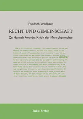 Weißbach |  Recht und Gemeinschaft | Buch |  Sack Fachmedien