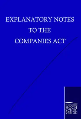 N. |  Explanatory Notes to the Companies Act | Buch |  Sack Fachmedien