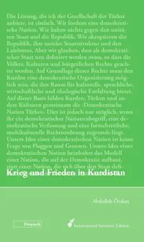 Öcalan |  Krieg und Frieden in Kurdistan | Buch |  Sack Fachmedien