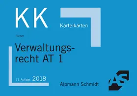 Pieper | Karteikarten Verwaltungsrecht AT 1 | Buch | 978-3-86752-616-6 | sack.de
