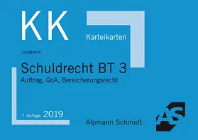 Langkamp | Karteikarten Schuldrecht BT 3 | Buch | 978-3-86752-622-7 | sack.de