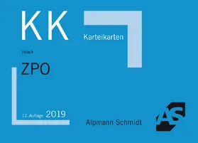 Haack | Karteikarten ZPO | Buch | 978-3-86752-639-5 | www2.sack.de