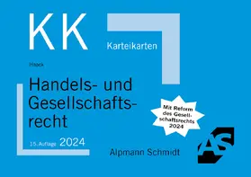 Haack |  Karteikarten Handels- und Gesellschaftsrecht | Buch |  Sack Fachmedien