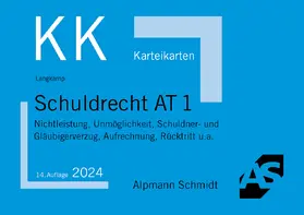 Langkamp |  Karteikarten Schuldrecht AT 1 | Buch |  Sack Fachmedien