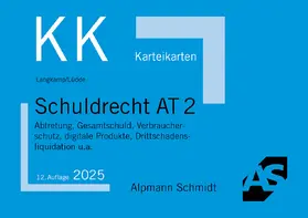 Langkamp / Lüdde |  Karteikarten Schuldrecht AT 2 | Buch |  Sack Fachmedien