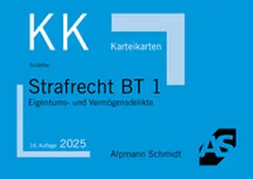Schäffer | Karteikarten Strafrecht BT 1 | Sonstiges | 978-3-86752-965-5 | sack.de