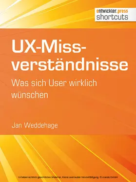 Weddehage |  UX-Missverständnisse | eBook | Sack Fachmedien