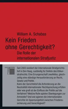 Schabas |  Kein Frieden ohne Gerechtigkeit? | Buch |  Sack Fachmedien