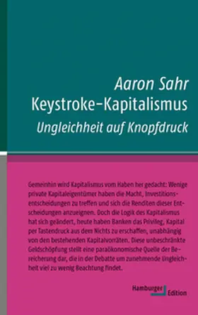 Sahr |  Keystroke-Kapitalismus | Buch |  Sack Fachmedien