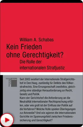Schabas |  Kein Frieden ohne Gerechtigkeit? | eBook | Sack Fachmedien