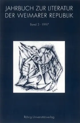 JAHRBUCH ZUR KULTUR UND LITERATUR DER WEIMARER REPUBLIK | Buch |  Sack Fachmedien