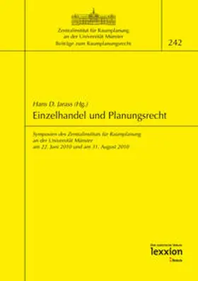 Jarass |  Einzelhandel und Planungsrecht | Buch |  Sack Fachmedien