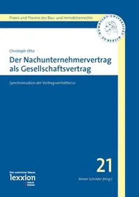 Otto |  Der Nachunternehmervertrag als Gesellschaftsvertrag | Buch |  Sack Fachmedien