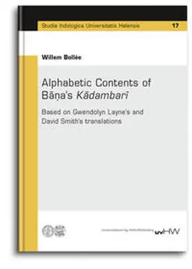 Bollée |  Alphabetic Contents of Ba?a’s Kadambari | Buch |  Sack Fachmedien