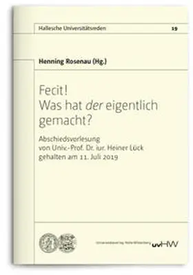 Rosenau / Lück |  Fecit! Was hat <i>der</i> eigentlich gemacht? | Buch |  Sack Fachmedien