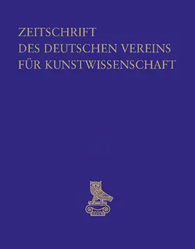  Zeitschrift des Deutschen Vereins für Kunstwissenschaft | Buch |  Sack Fachmedien