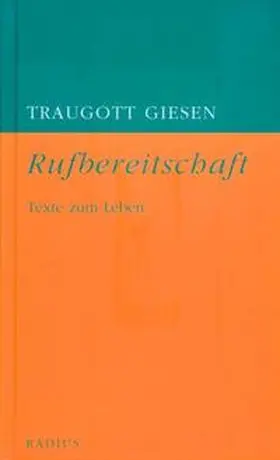 Giesen |  Rufbereitschaft | Buch |  Sack Fachmedien