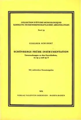 Schubert |  Schönbergs frühe Instrumentation | Buch |  Sack Fachmedien