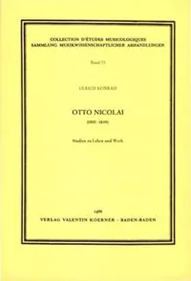 Konrad |  Otto Nicolai (1810-1849). | Buch |  Sack Fachmedien