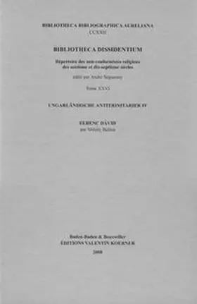 Balázs |  Bibliotheca Dissidentium XXVI | Buch |  Sack Fachmedien