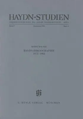 Walter |  Haydn-Studien. Veröffentlichungen des Joseph Haydn-Instituts Köln, Band V, Heft 4, Dezember 1985 | Buch |  Sack Fachmedien
