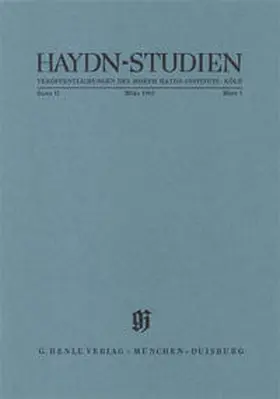 Mörner / Gerlach |  Haydn Studien. Veröffentlichungen des Joseph Haydn-Instituts Köln. Band II, Heft 1, März 1969 | Buch |  Sack Fachmedien