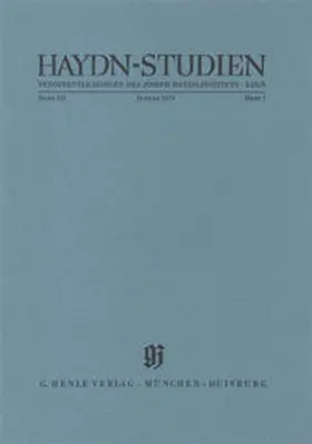 Henle / Feder / Thomas |  Haydn Studien. Veröffentlichungen des Joseph Haydn-Instituts Köln. Band III, Heft1, Januar 1973 | Buch |  Sack Fachmedien