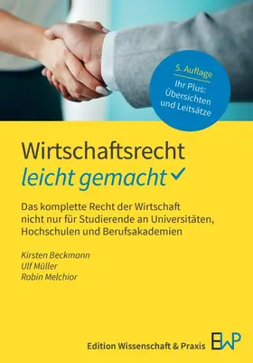 Beckmann / Müller / Melchior |  Wirtschaftsrecht - leicht gemacht | Buch |  Sack Fachmedien