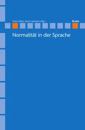 Avis / Lohnstein |  Normalität in der Sprache | eBook | Sack Fachmedien
