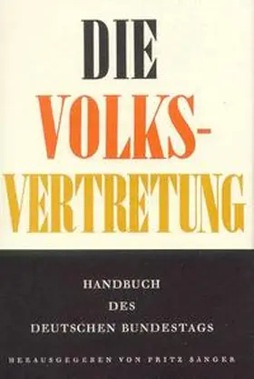 Saenger |  Die Volksvertretung | Buch |  Sack Fachmedien