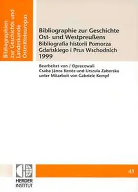  Bibliographie zur Geschichte Ost- und Westpreußens 1999 | Buch |  Sack Fachmedien
