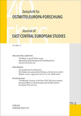 Berend / Bömelburg / Brüggemann |  Zeitschrift für Ostmitteleuropa-Forschung (ZfO) 70/2 / Journal of East Central European Studies (JECES) | Buch |  Sack Fachmedien