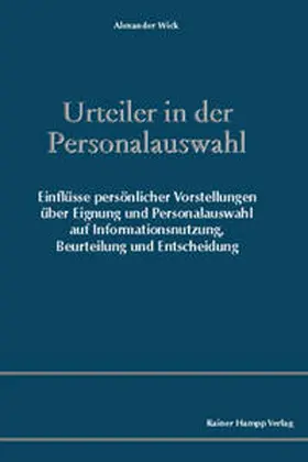 Wick |  Urteiler in der Personalauswahl | Buch |  Sack Fachmedien