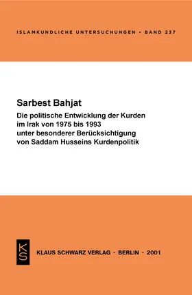 Bahjat | Die politische Entwicklung der Kurden im Irak von 1975 bis 1993 unter besonderer Berücksichtigung von Saddam Husseins Kurdenpolitik | Buch | 978-3-87997-290-6 | sack.de