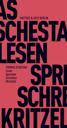 Schestag |  Lesen Sprechen Schreiben (Kritzeln) | Buch |  Sack Fachmedien